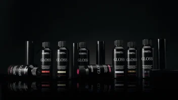 KEVIN.MURPHY+GLOSS product range displayed against a black background featuring acidic demi-permanent gloss shades.