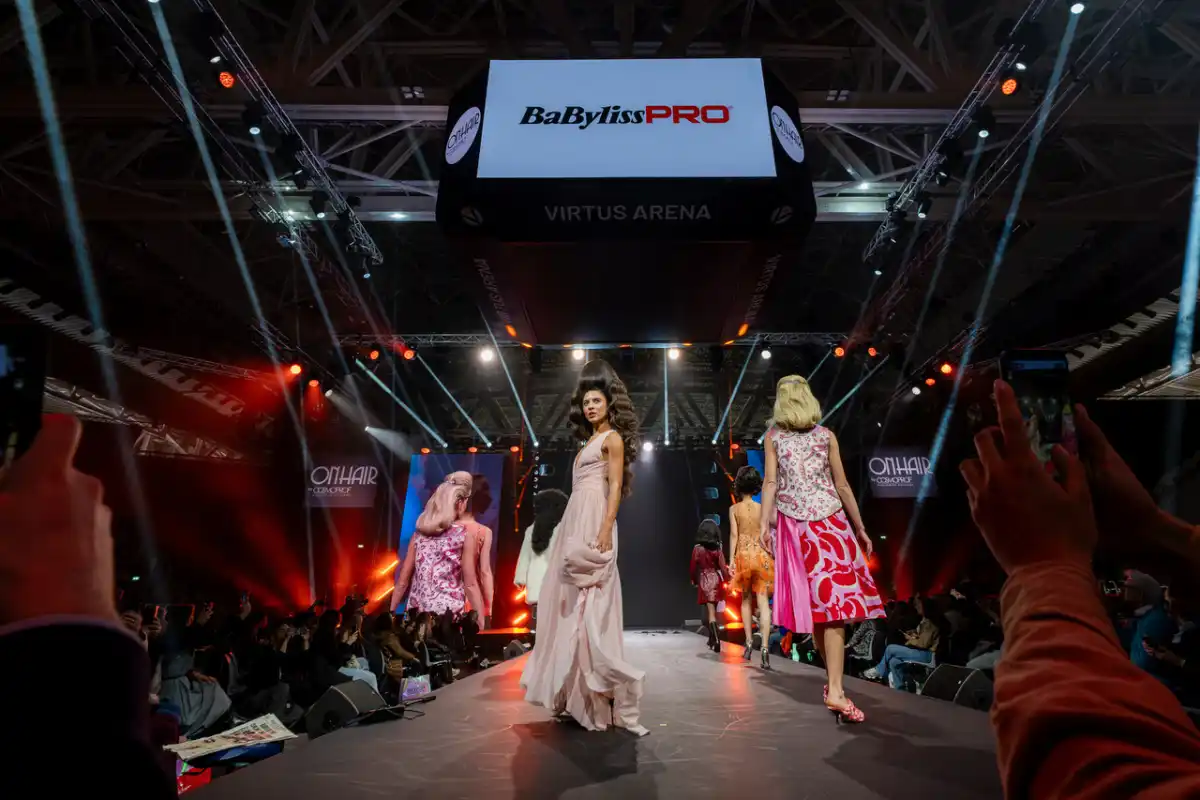 Models take centre stage at the BabylissPRO Legacy show.