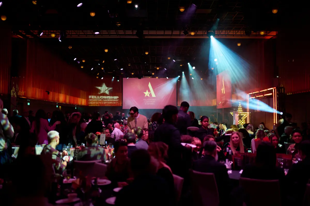 Fellowship for British Hairdressing Awards ceremony with industry professionals networking and celebrating at a prestigious gala event in London