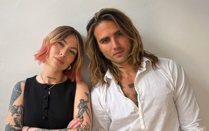 Portrait of Lydia Wolfe and Jack Mead of Jack & the Wolfe, showcasing contemporary hair artistry, creative talent and modern salon education.