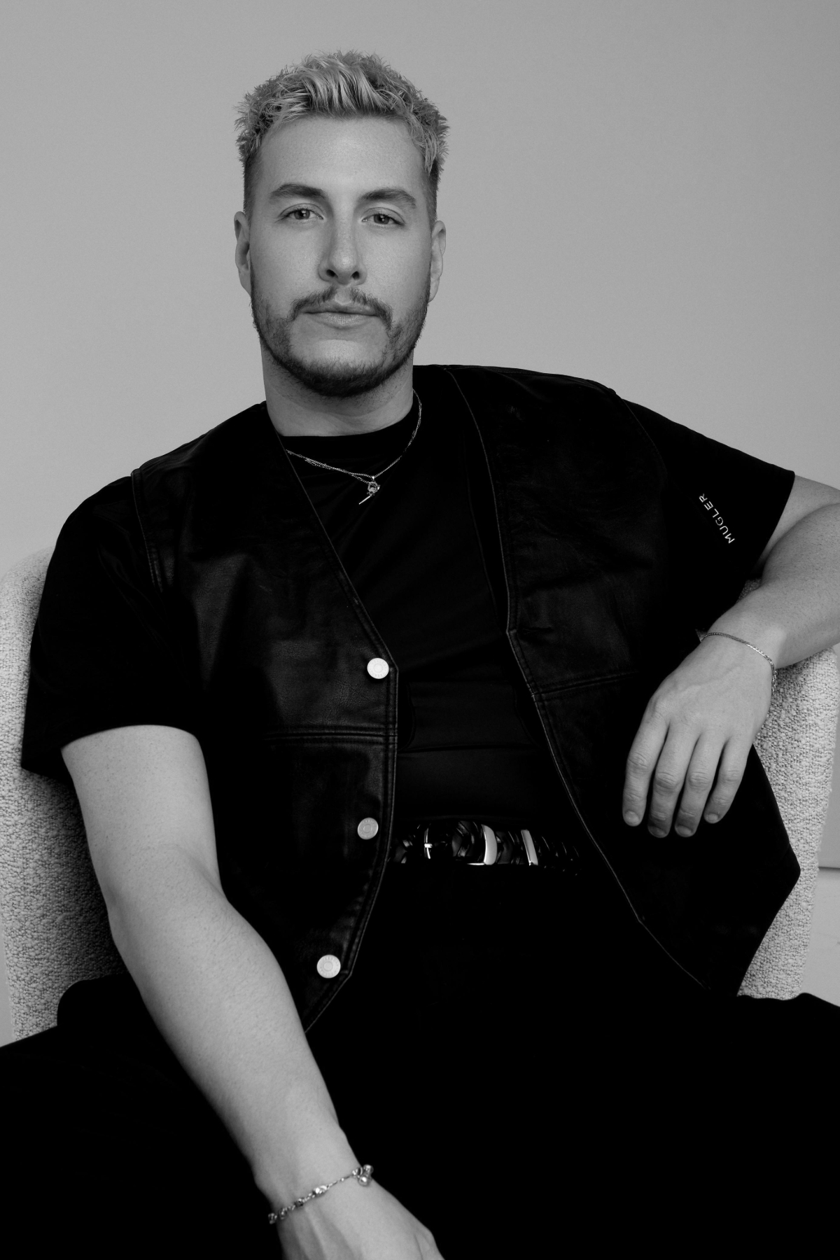 Portrait of James Earnshaw, renowned hair colourist and educator, known for trend-led colour techniques and modern hair artistry.