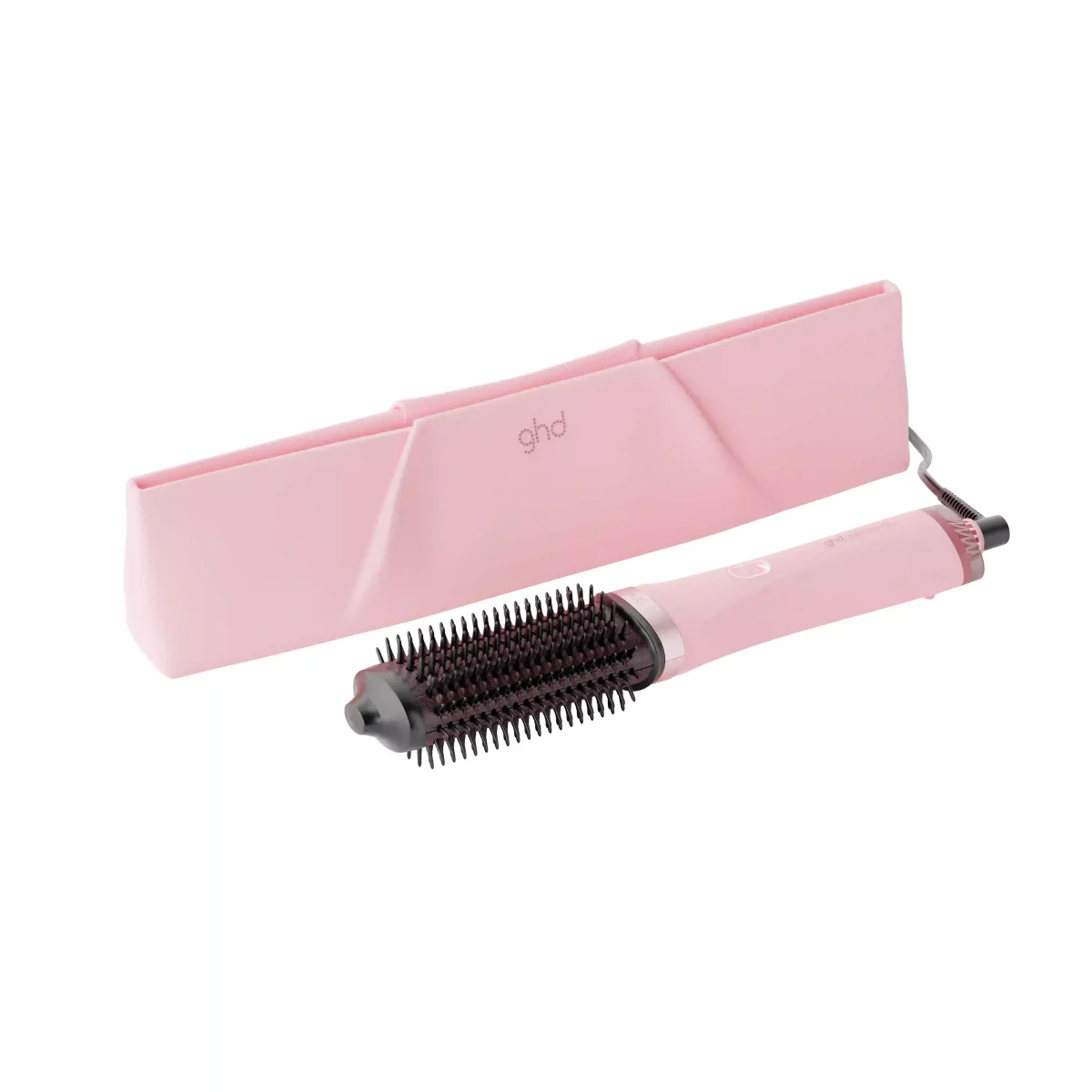 GHD DUET BLOWDRY DUSTED PINK LIMITED EDITION with heat-resistant pink bag.