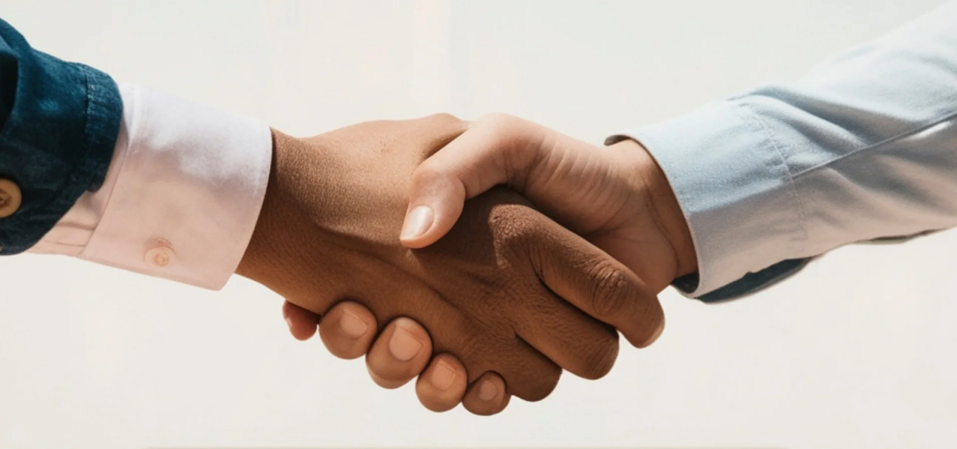 James Ashton shakes hands with HB Collective after agreeing to become Commercial Director