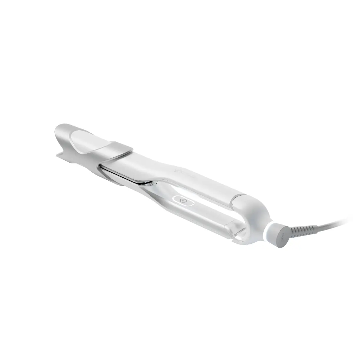 White ghd Sculpt AI-powered professional styler with ultra-slim design and Heat-Adapt Technology on a white background.