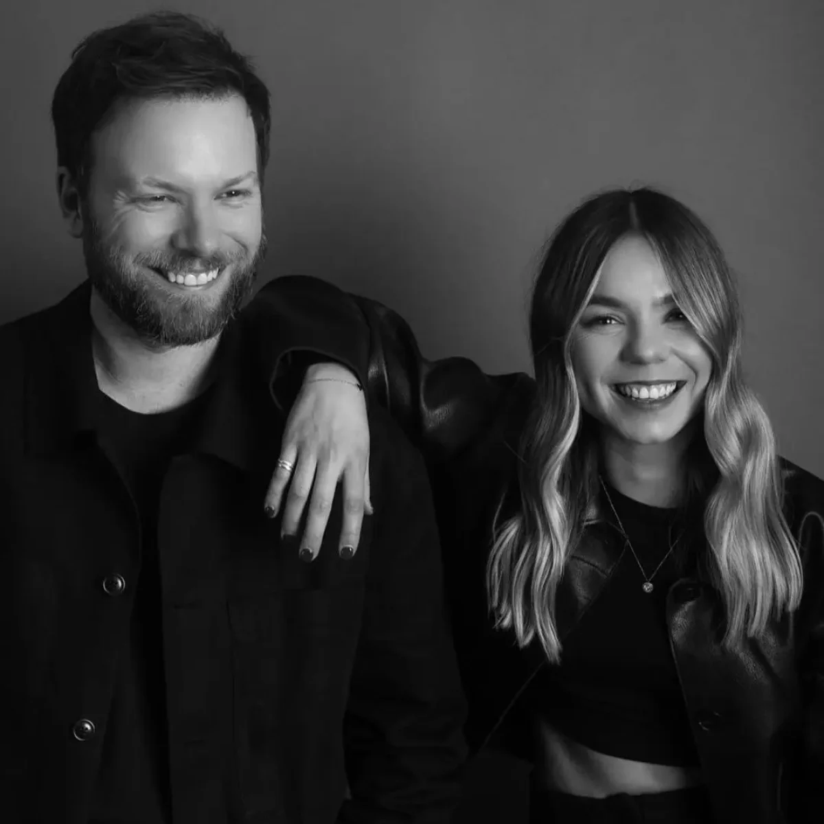 Black and white photo of Billy Ryan and Ellie Foreman.