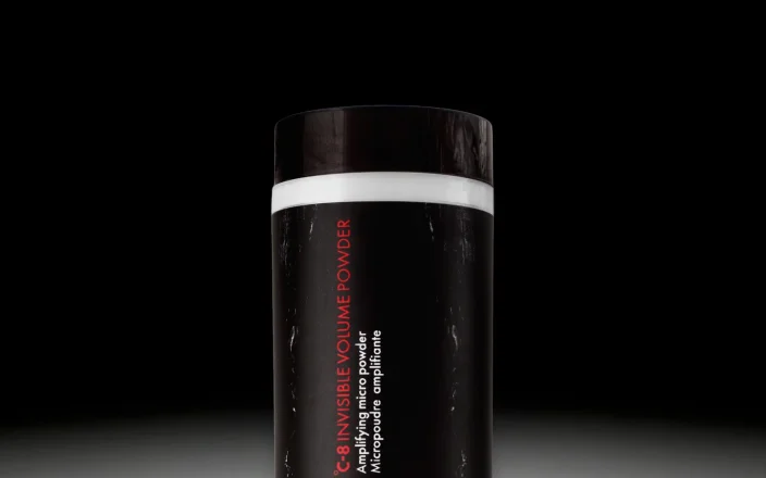 C8 Invisible Volume Powder in branded packaging on a white background.