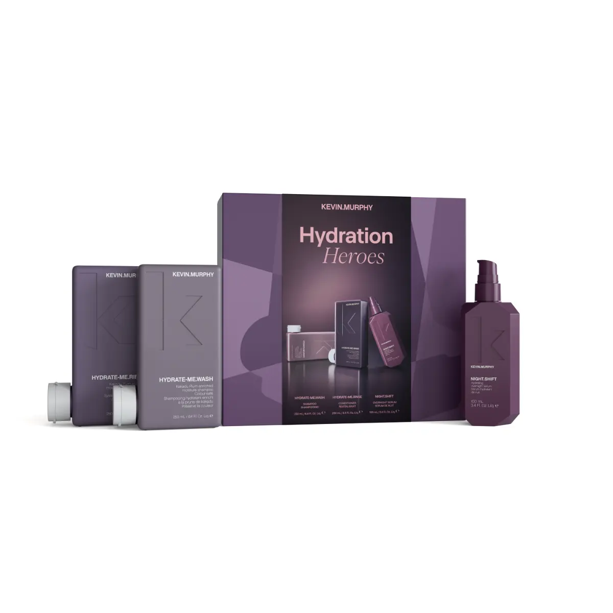 KEVIN MURPHY Holiday Collection Hydration Heroes set on a white background.