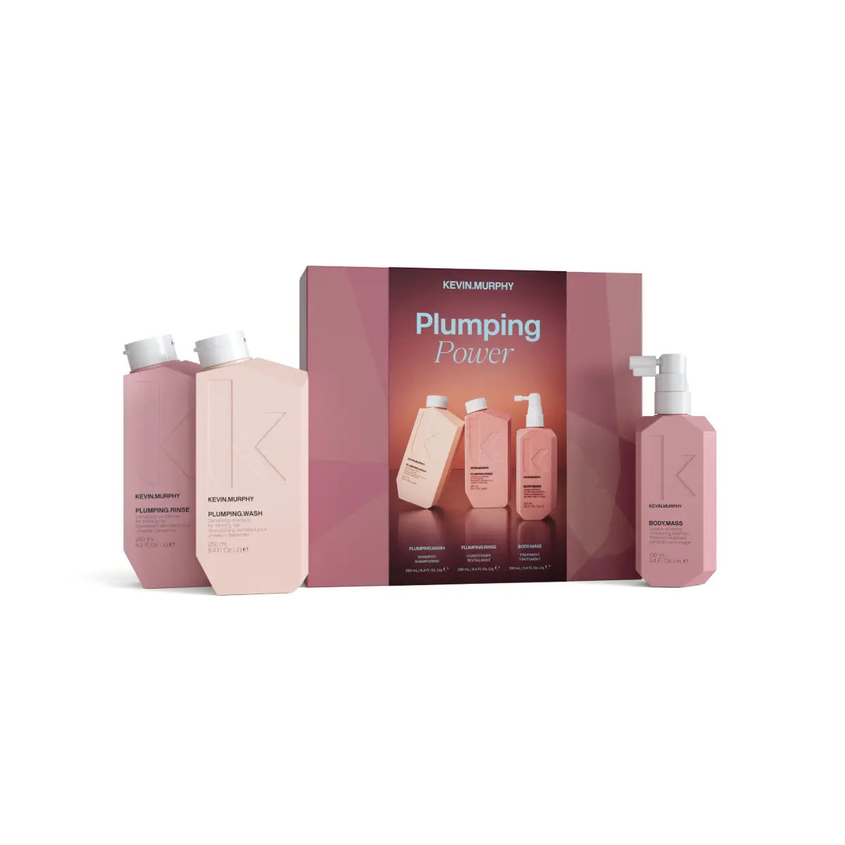 KEVIN MURPHY Holiday Collection Plumping Power set on a white background.
