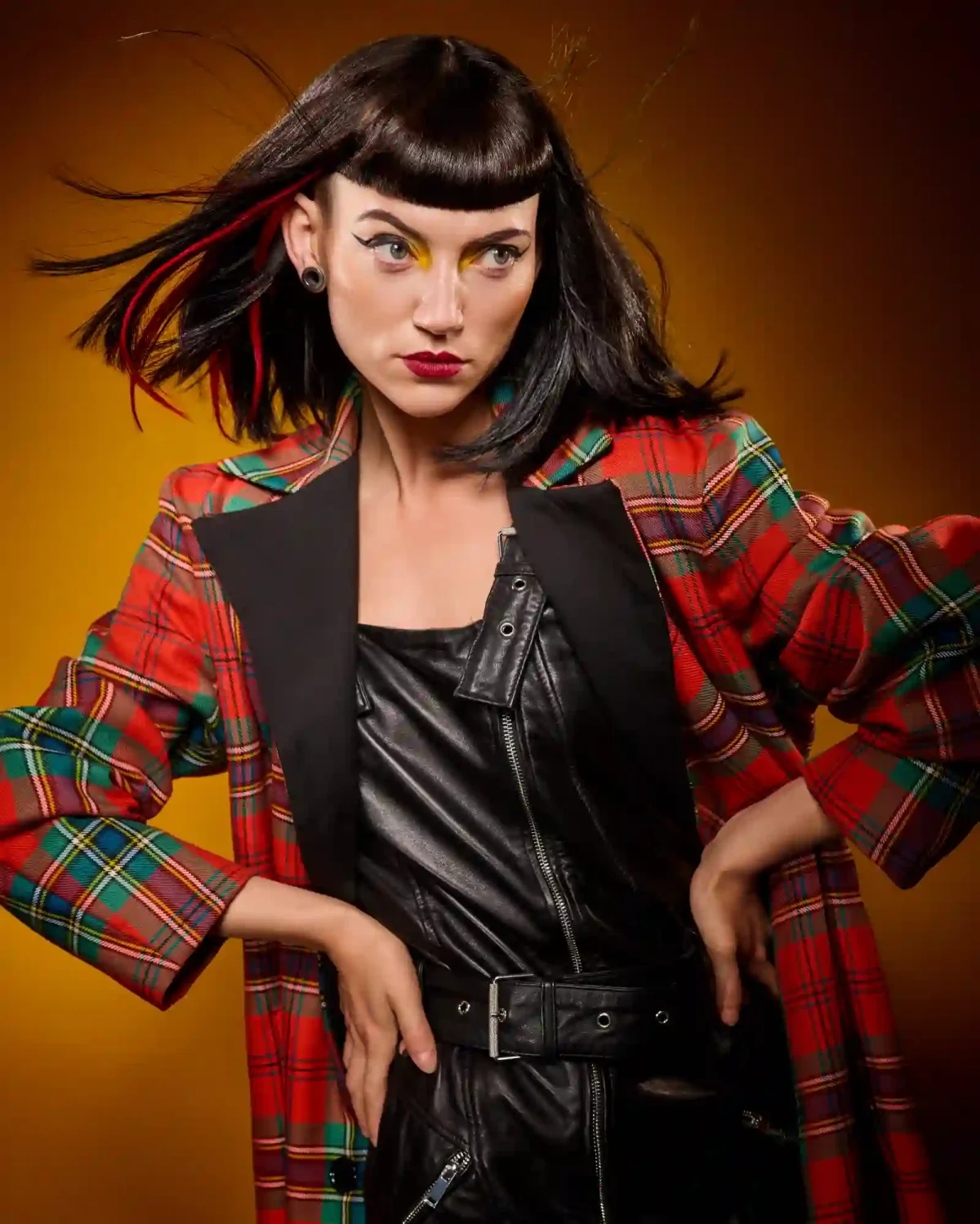 Model with a Micro fringe that is making a return for AW.
