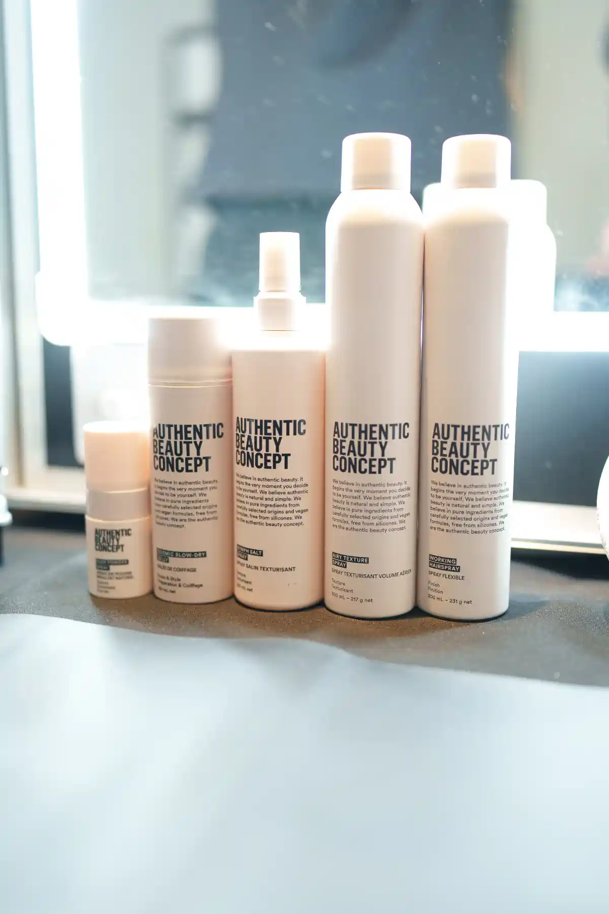 Authentic Beauty Concept products backstage at ROKSANDA SS27 LFW.