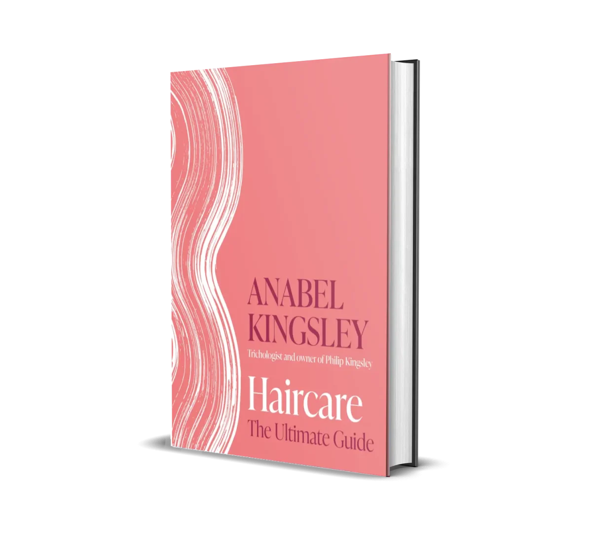 Anabel Kingsley's book with a pink cover on a white background.