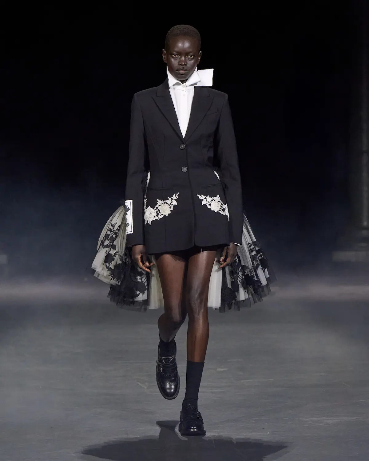Model styled with Kevin.Murphey on the Erdem SS27 runway.