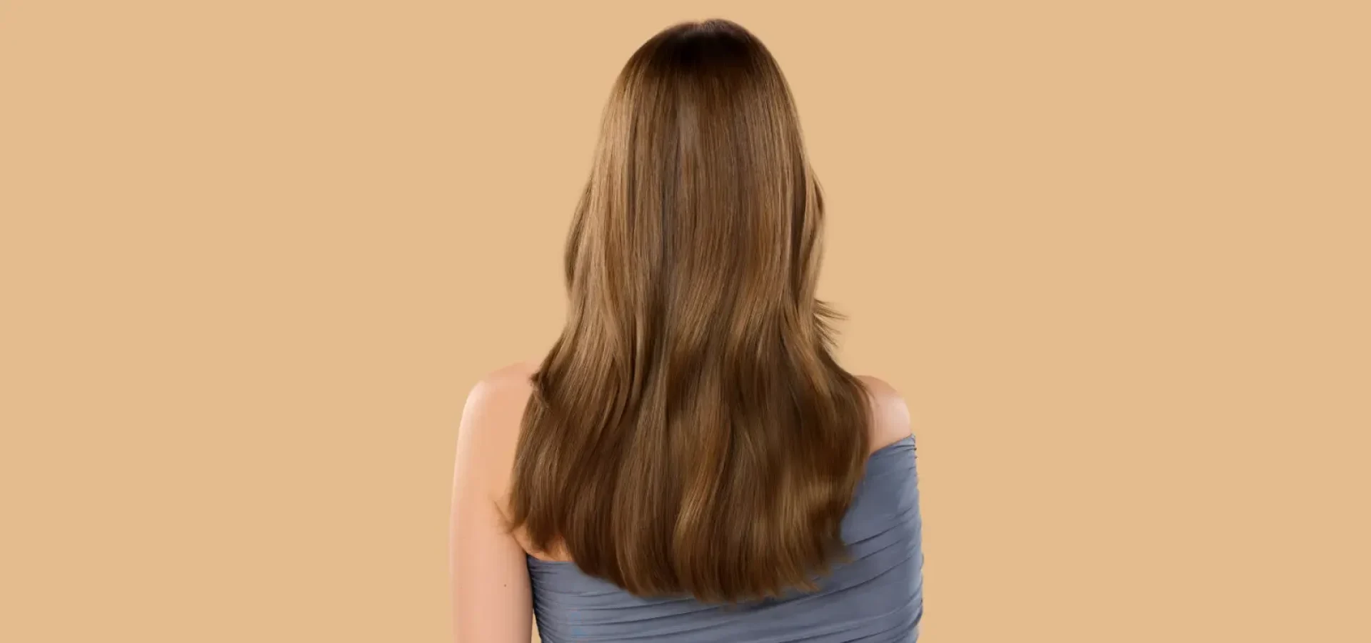 JOICO LumiShine Demi Liquid Mocha on brunette model's hair.