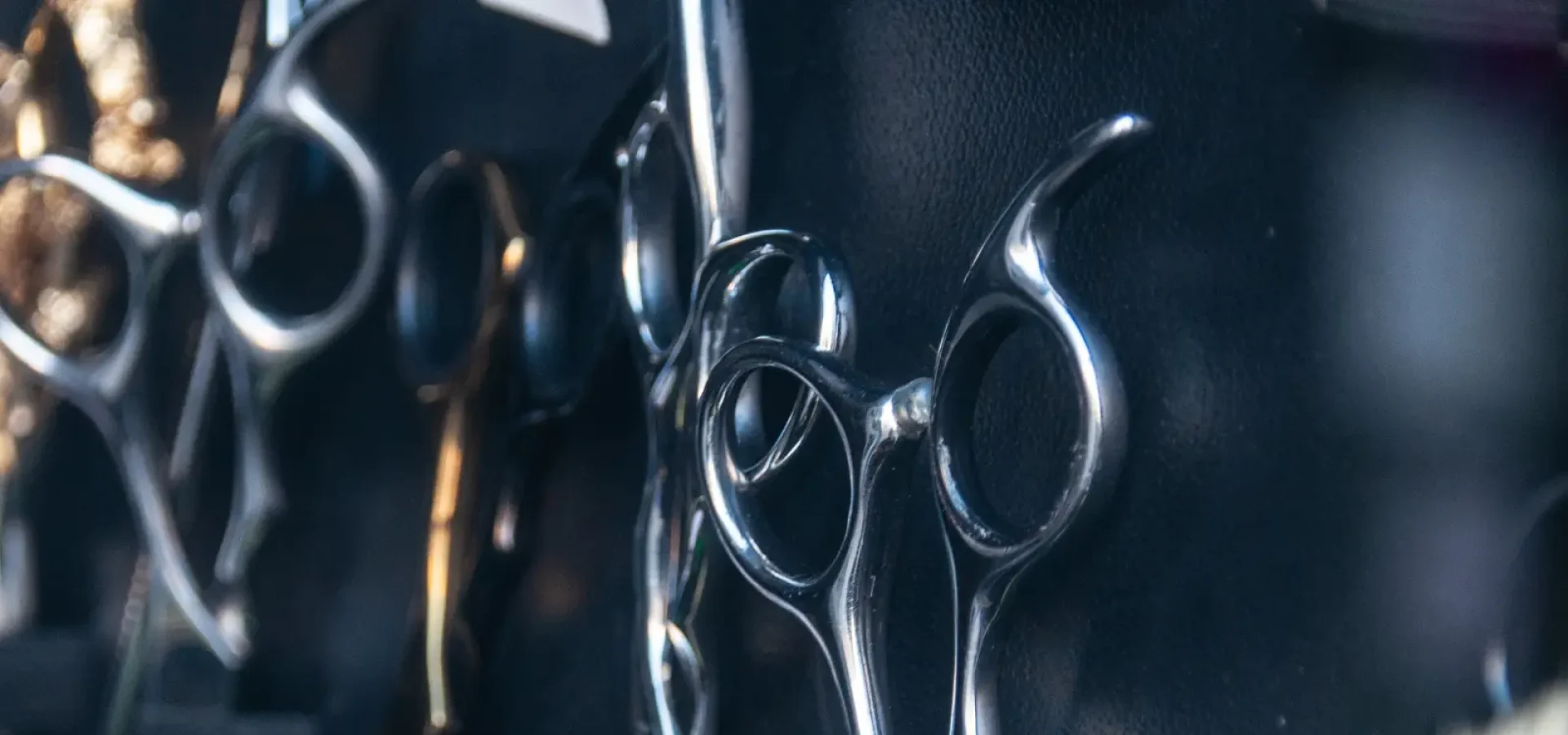 A selection of barber scissors.
