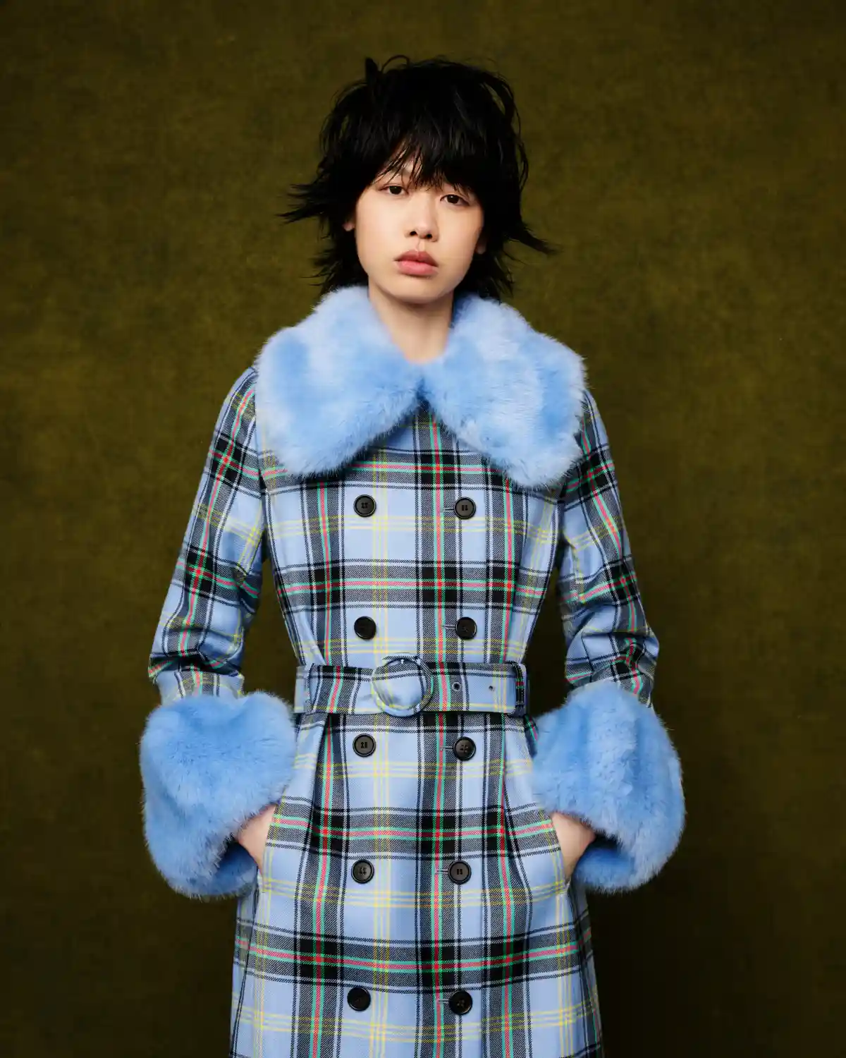 Model with choppy hair as part of Kiku Autumn Equinox – Transitional Trends