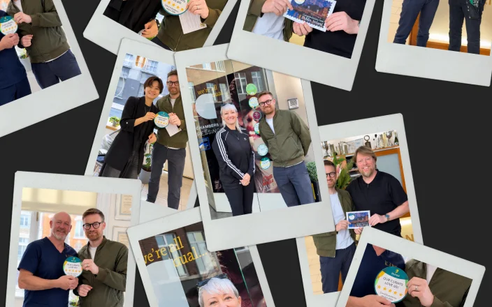 Polaroids of the Phorest client award winners.