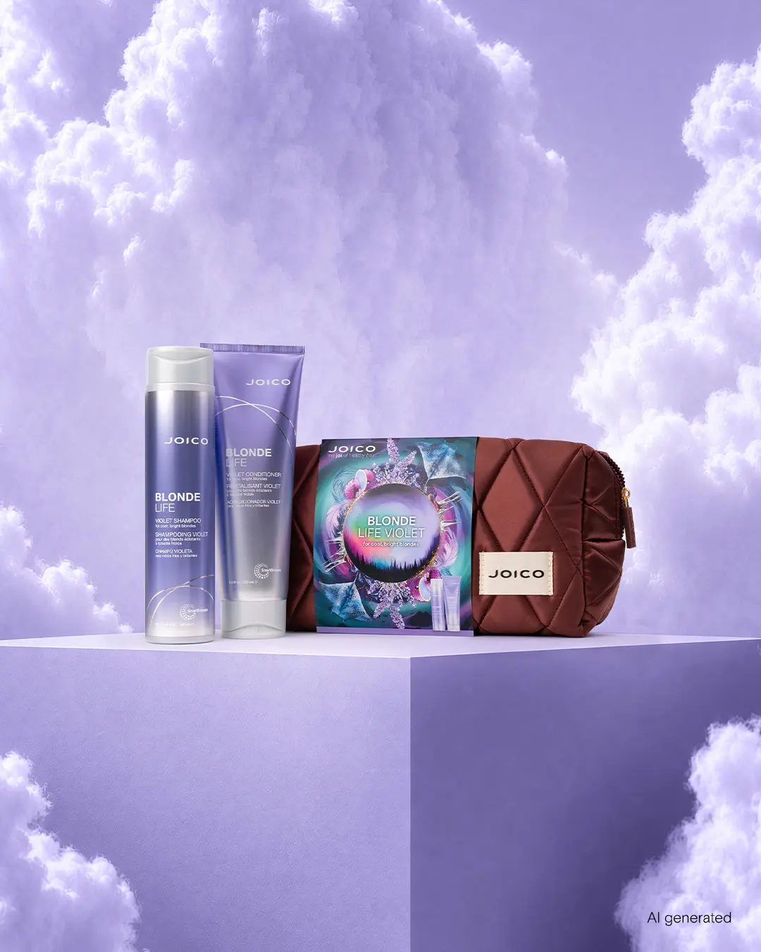 JOICO Dreamscape Blonde Life Violet gift set.