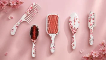 The Denman cherry blossom collection across hair tools.