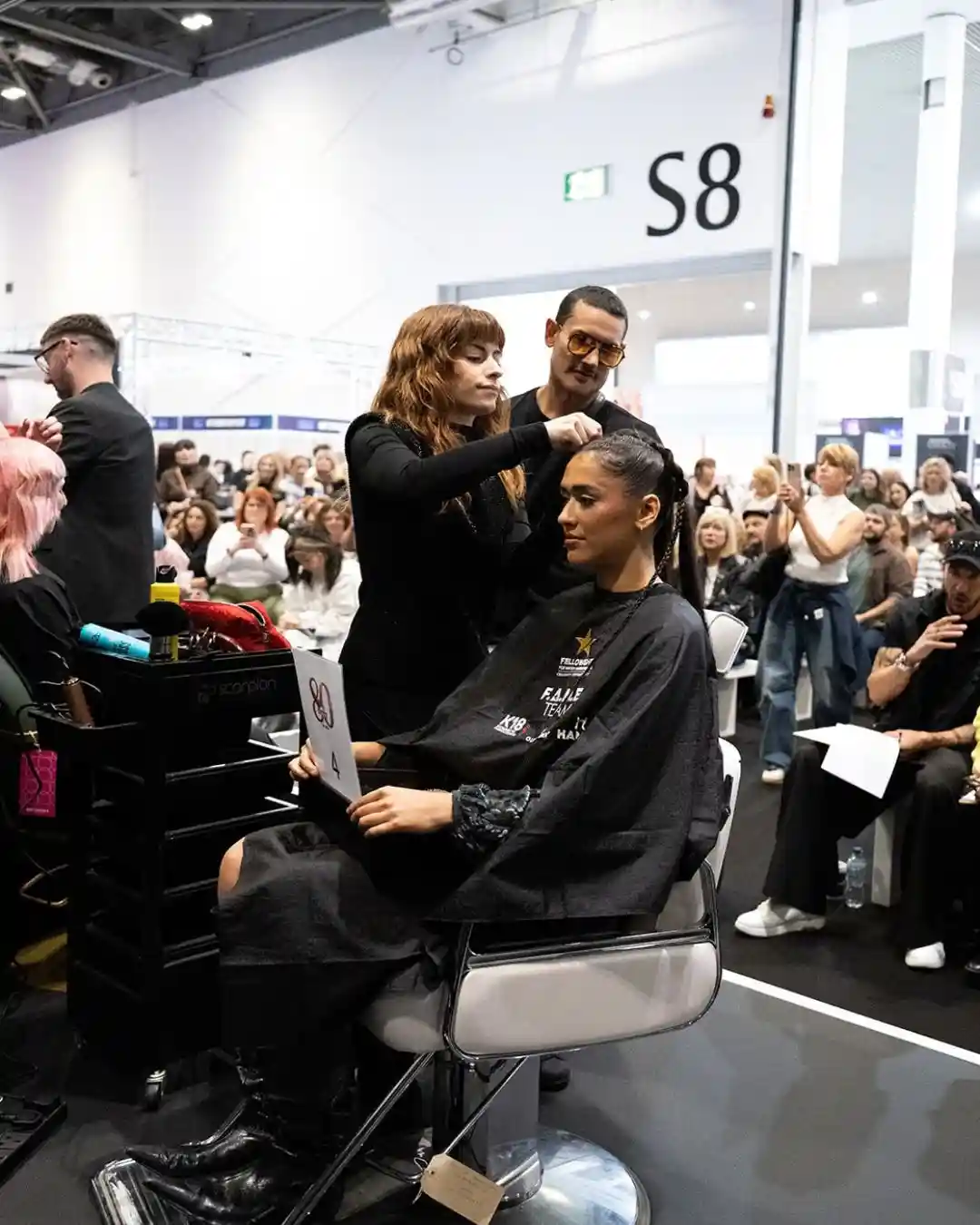 F.A.M.E. Team Finalists Showcase their Creativity backstage at Salon International.