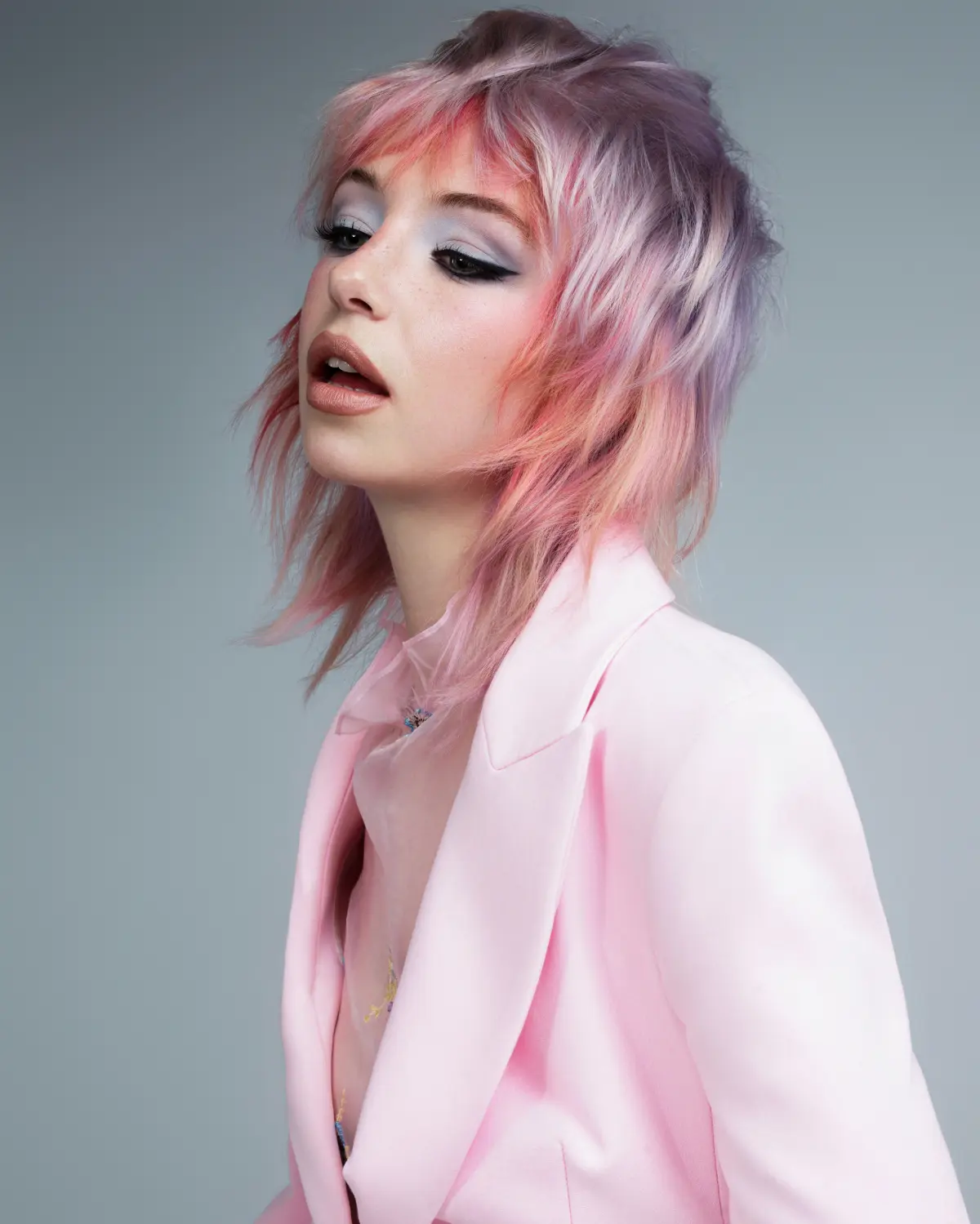 Model with pink and lilac hair at JOICO Colour Awards 2025