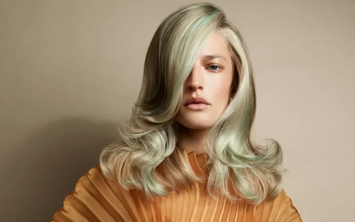 Model with blonde hair from the Verdant Collection by RUSH