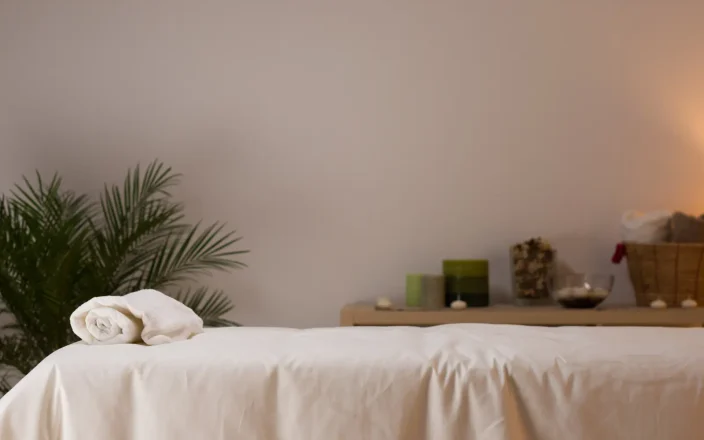 Salon with eco towels.
