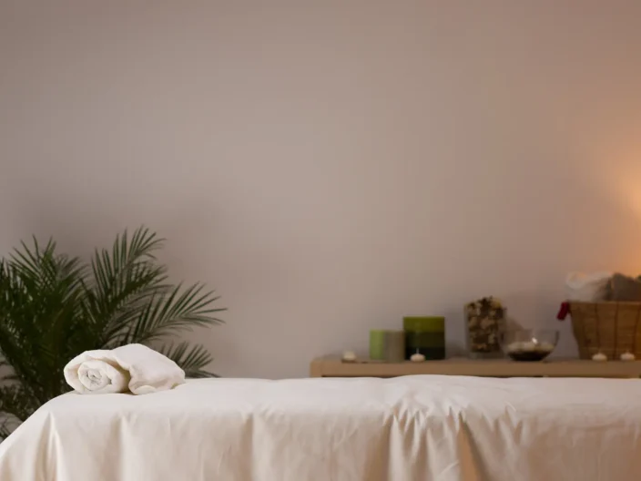 Salon with eco towels.